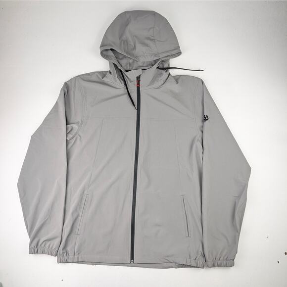 686 Men's Large UNIX Full Zip Shell Jacket - Light Gray - Picture 1 of 8